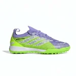 Zapatilla de fútbol verde lila