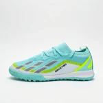 Zapatilla de fútbol celeste amarillo