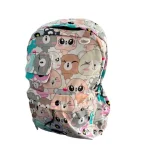Mochila Estampada de Animales en Poliéster con Tres Aberturas