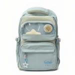Mochila Celeste Impermeable Porta Laptop con Llavero