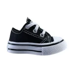 Zapatilla de Lona Infantil Negra N01185