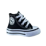 Zapatilla de Lona Infantil Negra N01179