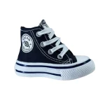Zapatilla de Lona Infantil Negra N01176